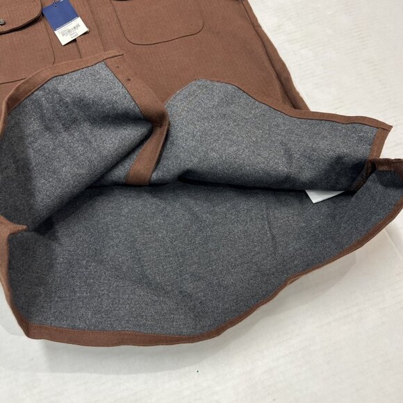 Stafford Shirt Mens S Brown Button Down Fleeced Lined Business Casual Comfort - Picture 10 of 10